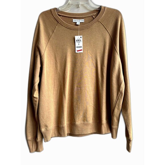 NWT AND NOW THIS Cotton Blend Crew Neck Sweatshirt grunge campwoodsy Sz S - Picture 2 of 8